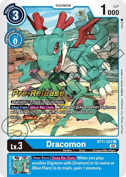 Image for Dracomon (BT11-022 U) (Dimensional Phase Pre-Release Cards) - Digimon Card Game