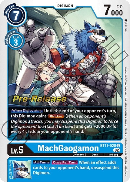 Image for MachGaogamon (BT11-028 U) (Dimensional Phase Pre-Release Cards) - Digimon Card Game