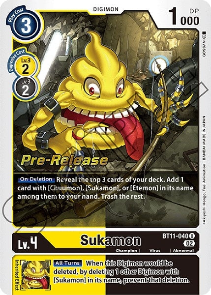 Image for Sukamon (BT11-040 U) (Dimensional Phase Pre-Release Cards) - Digimon Card Game