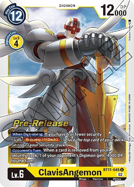 Image for ClavisAngemon (BT11-045 U) (Dimensional Phase Pre-Release Cards) - Digimon Card Game