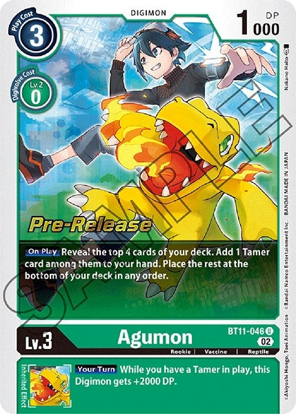 Image for Agumon (BT11-046 U) (Dimensional Phase Pre-Release Cards) - Digimon Card Game