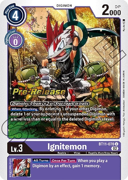 Image for Ignitemon (BT11-076 U) (Dimensional Phase Pre-Release Cards) - Digimon Card Game