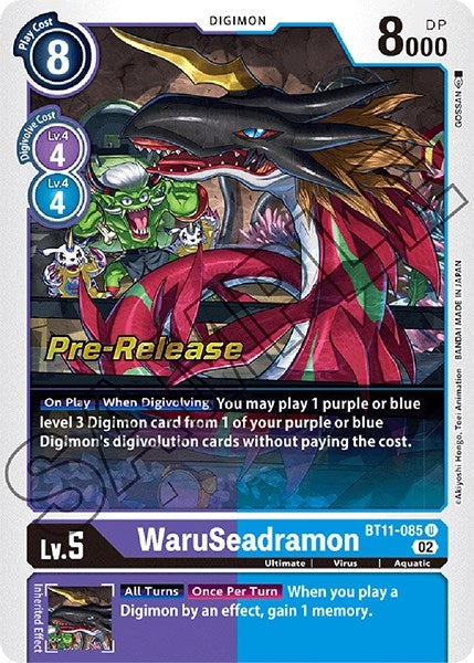 Image for WaruSeadramon (BT11-085 U) (Dimensional Phase Pre-Release Cards) - Digimon Card Game