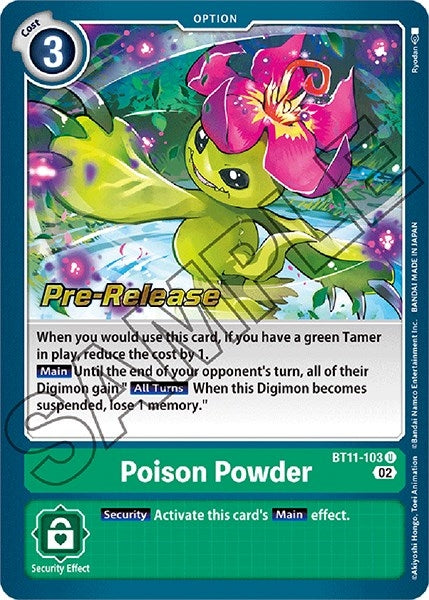 Image for Poison Powder (BT11-103 U) (Dimensional Phase Pre-Release Cards) - Digimon Card Game