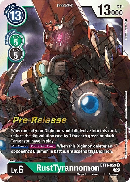 Image for RustTyrannomon (BT11-059 R) (Dimensional Phase Pre-Release Cards) - Digimon Card Game