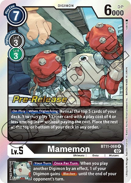 Image for Mamemon (BT11-068 R) (Dimensional Phase Pre-Release Cards) - Digimon Card Game