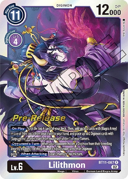 Image for Lilithmon (BT11-087 R) (Dimensional Phase Pre-Release Cards) - Digimon Card Game