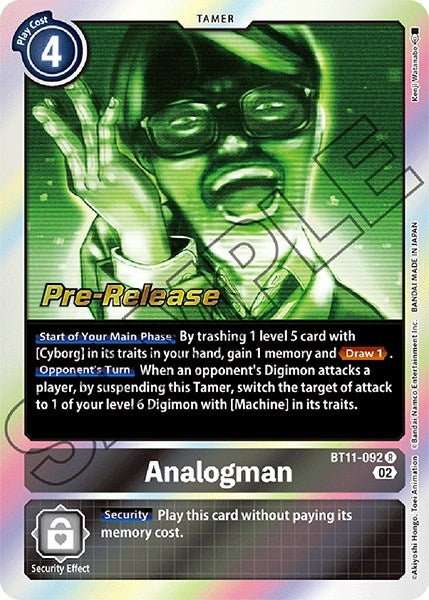 Image for Analogman (BT11-092 R) (Dimensional Phase Pre-Release Cards) - Digimon Card Game