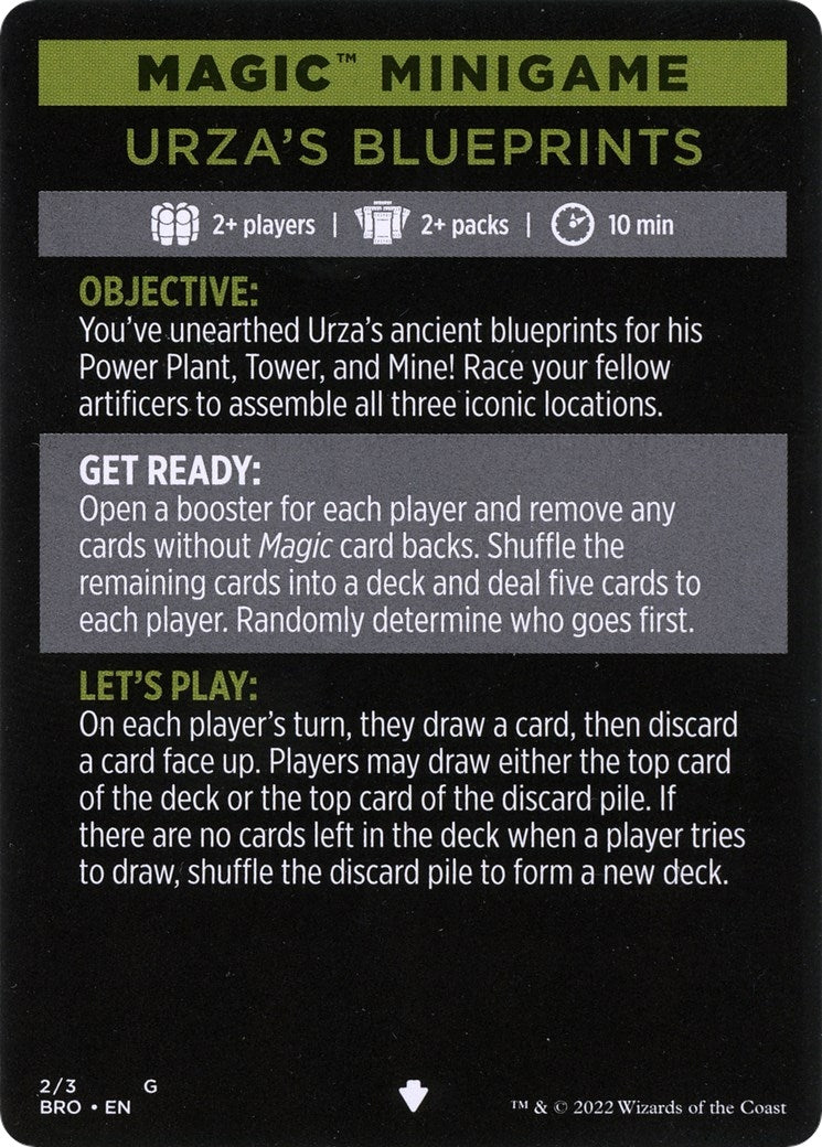 Image for Magic Minigame: Urza's Blueprints (2) (The Brothers' War) - Magic: The Gathering