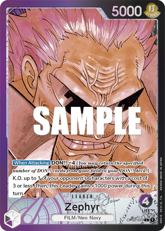 Image for Zephyr (Alternate Art) (OP02-072) (Paramount War) - One Piece Card Game