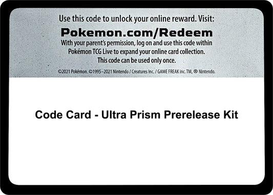 Image for Code Card - Ultra Prism Prerelease Kit (Miscellaneous Cards & Products) - Pokemon