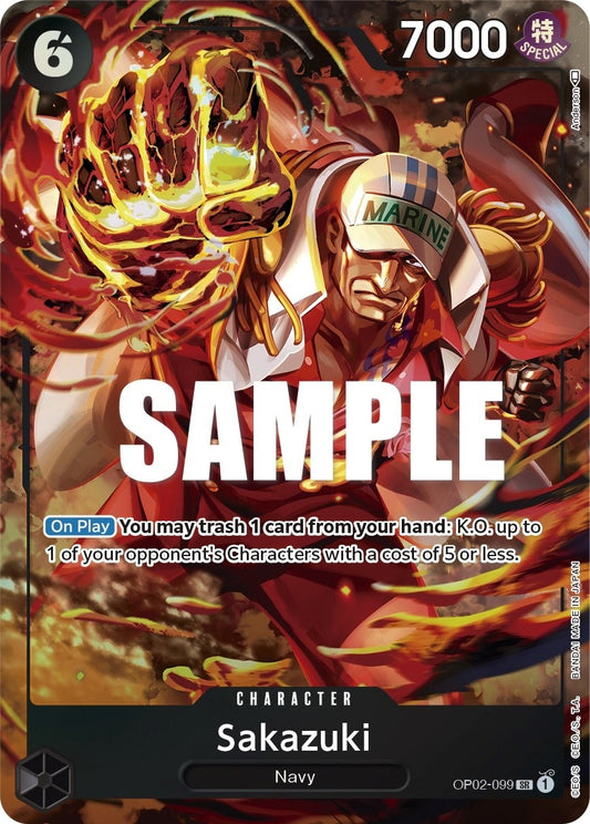 Image for Sakazuki (Alternate Art) (OP02-099) (Paramount War) - One Piece Card Game