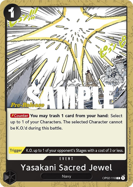 Image for Yasakani Sacred Jewel (OP02-118) (Paramount War Pre-Release Cards) - One Piece Card Game