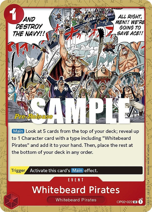 Image for Whitebeard Pirates (OP02-022) (Paramount War Pre-Release Cards) - One Piece Card Game