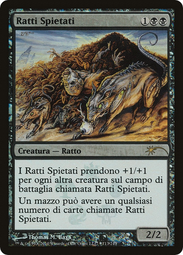 Image for Relentless Rats (Italian) - "Ratti Spietati" (113) (Unique and Miscellaneous Promos) - Magic: The Gathering