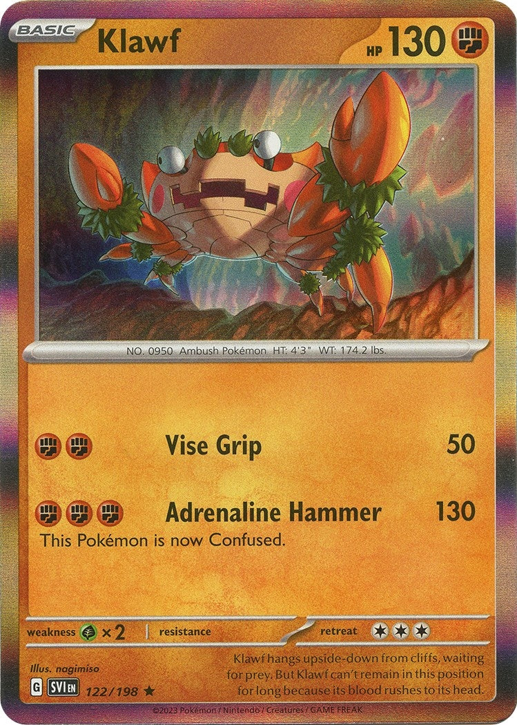 Image for Klawf (122/198) (SV01: Scarlet & Violet Base Set) - Pokemon