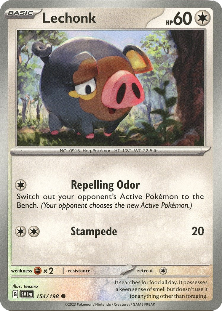 Image for Lechonk (154/198) (SV01: Scarlet & Violet Base Set) - Pokemon
