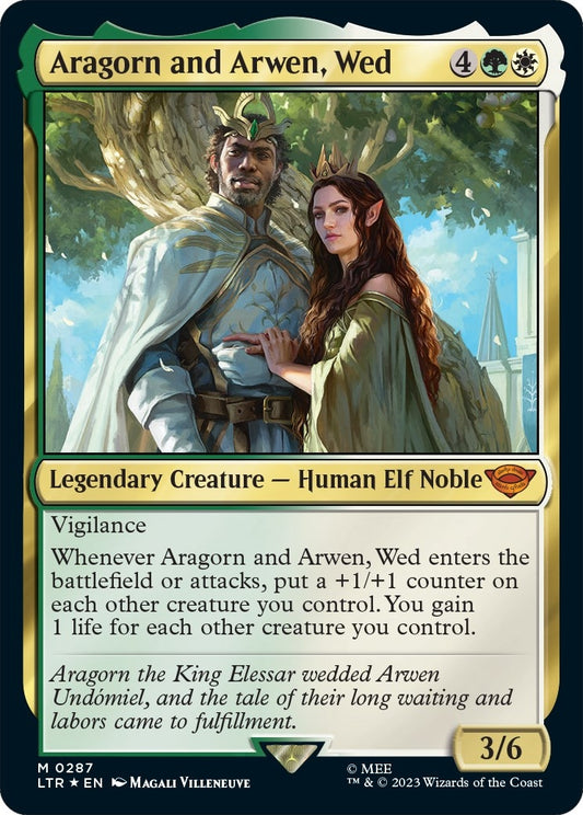 Image for Aragorn and Arwen, Wed (287) (Universes Beyond: The Lord of the Rings: Tales of Middle-earth) - Magic: The Gathering