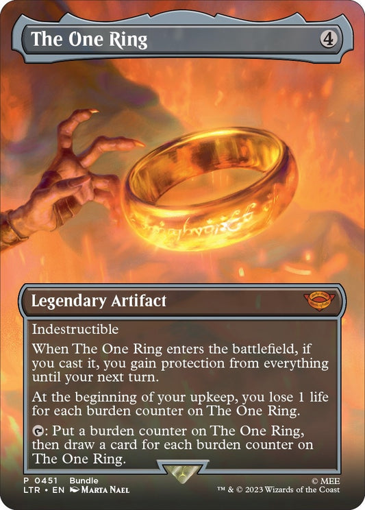 Image for The One Ring (Borderless) (LTR Bundle) (451) (Unique and Miscellaneous Promos) - Magic: The Gathering