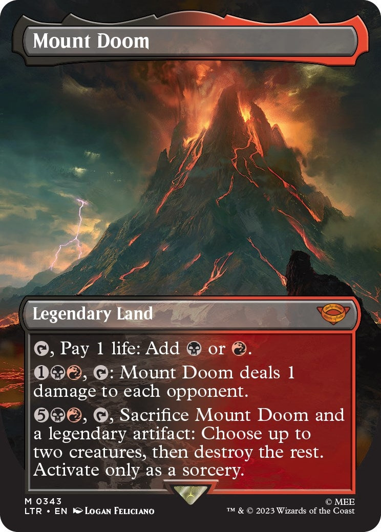 Image for Mount Doom (Borderless) (343) (Universes Beyond: The Lord of the Rings: Tales of Middle-earth) - Magic: The Gathering