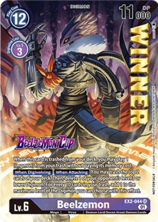 Image for Beelzemon (Beelzemon Cup Winner) (EX2-044 SR) (Starter Deck 14: Beelzemon Advanced Deck Set Pre-Release Cards) - Digimon Card Game