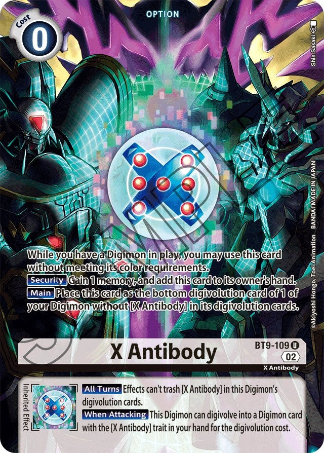 Image for X Antibody (Alternate Art) (BT9-109 U) (Starter Deck 14: Beelzemon Advanced Deck Set) - Digimon Card Game