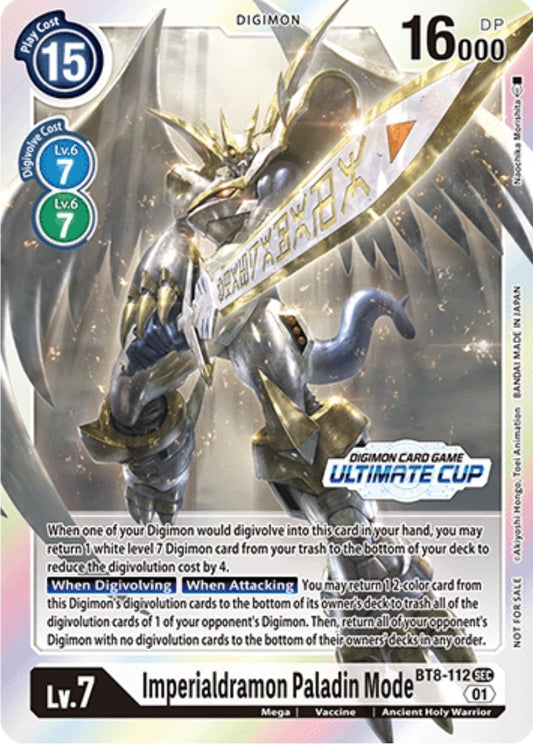 Image for Imperialdramon Paladin Mode (Ultimate Cup 2023) (BT8-112 SEC) (New Awakening) - Digimon Card Game
