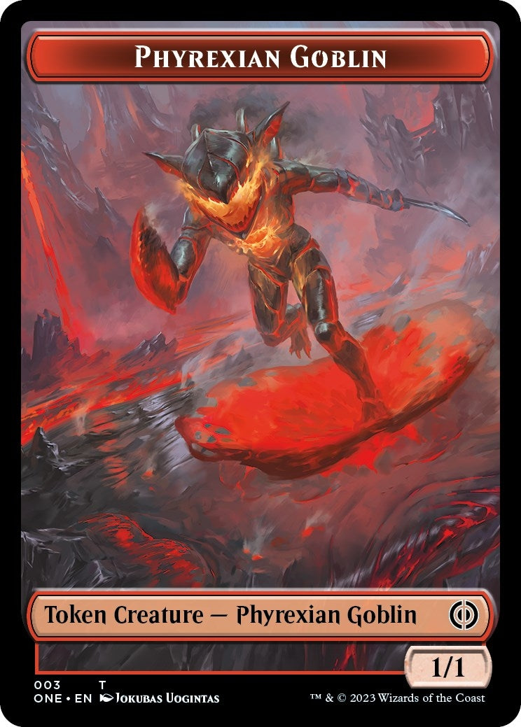 Image for Phyrexian Goblin // Cat Double-Sided Token (Phyrexia: All Will Be One) - Magic: The Gathering