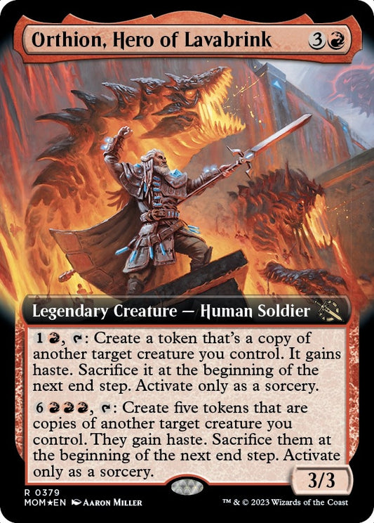 Image for Orthion, Hero of Lavabrink (Extended Art) (379) (March of the Machine) - Magic: The Gathering