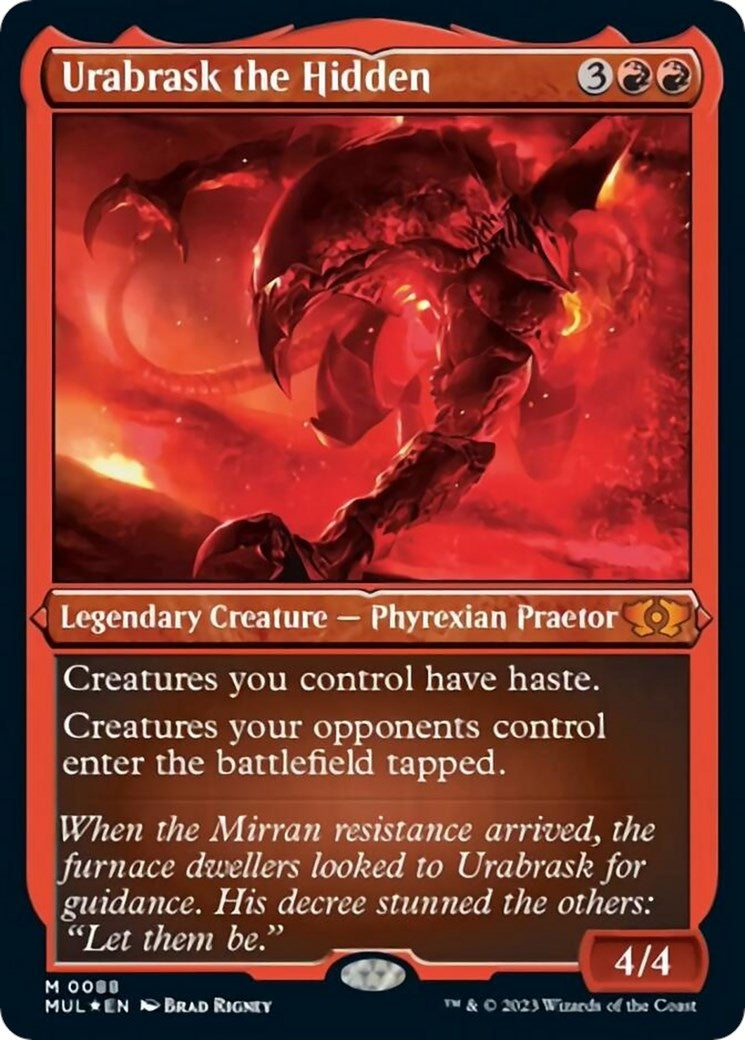 Image for Urabrask the Hidden (Foil Etched) (88) (March of the Machine: Multiverse Legends) - Magic: The Gathering