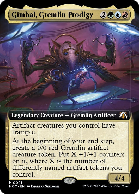Image for Gimbal, Gremlin Prodigy (Extended Art) (91) (Commander: March of the Machine) - Magic: The Gathering