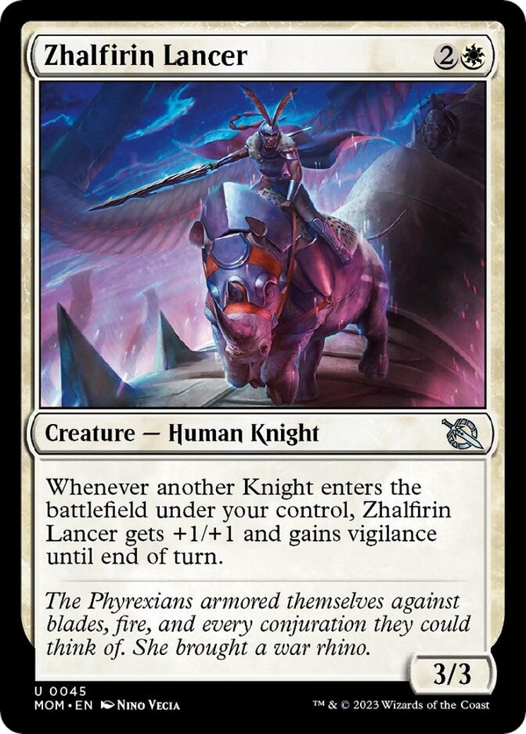 Image for Zhalfirin Lancer (45) (March of the Machine) - Magic: The Gathering