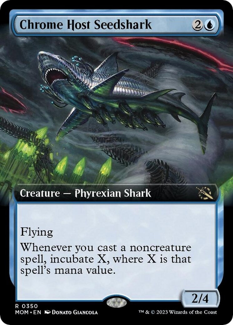 Image for Chrome Host Seedshark (Extended Art) (350) (March of the Machine) - Magic: The Gathering