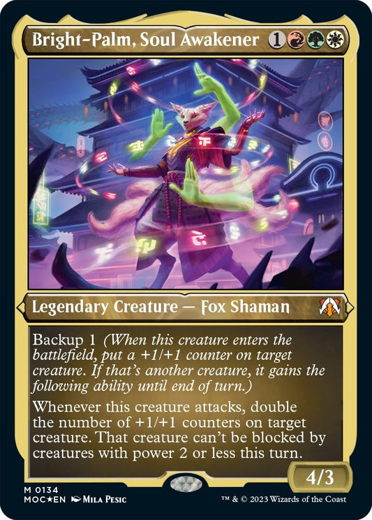 Image for Bright-Palm, Soul Awakener (Display Commander) - Thick Stock (134) (Commander: March of the Machine) - Magic: The Gathering
