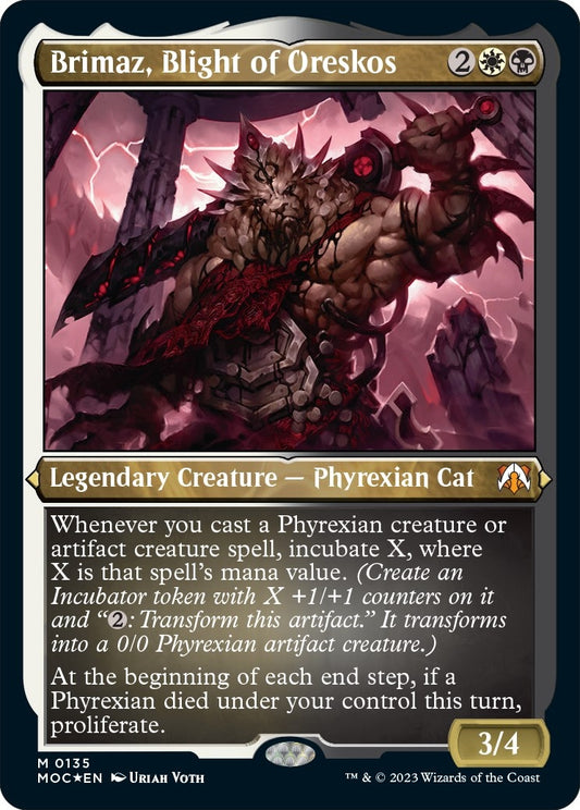 Image for Brimaz, Blight of Oreskos (Display Commander) - Thick Stock (135) (Commander: March of the Machine) - Magic: The Gathering