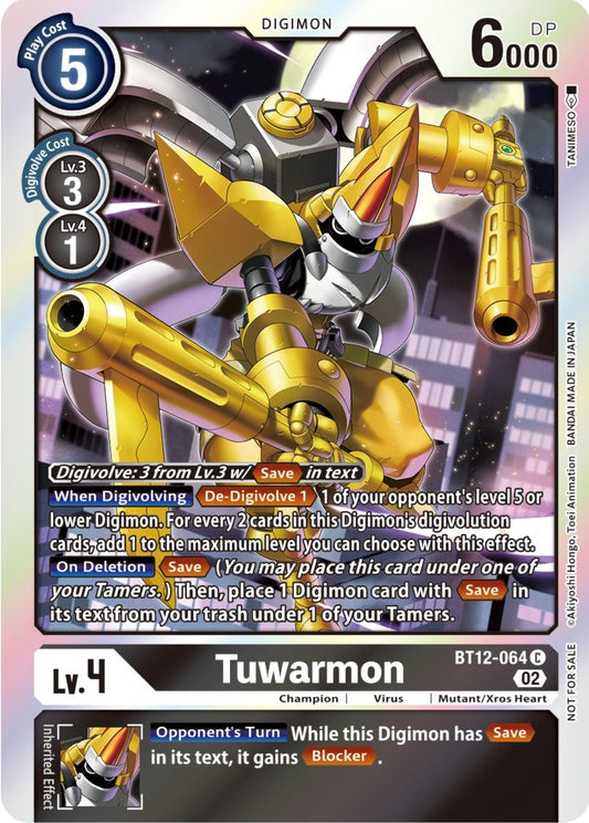 Image for Tuwarmon (Box Topper) (BT12-064 C) (Across Time) - Digimon Card Game