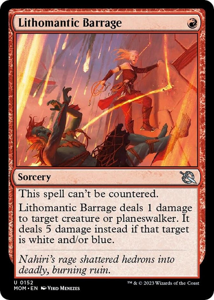 Image for Lithomantic Barrage (152) (March of the Machine) - Magic: The Gathering
