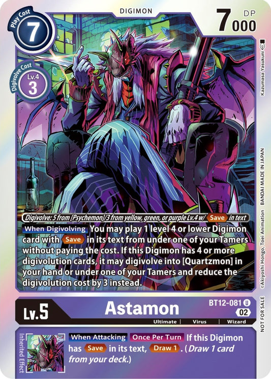 Image for Astamon (Box Topper) (BT12-081 U) (Across Time) - Digimon Card Game