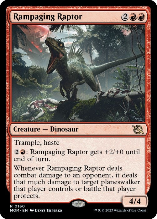 Image for Rampaging Raptor (160) (March of the Machine) - Magic: The Gathering