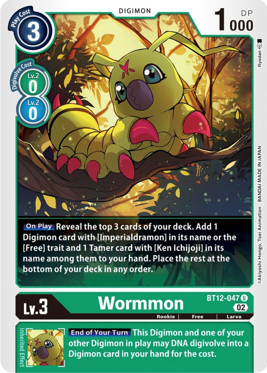 Image for Wormmon (BT12-047 U) (Across Time) - Digimon Card Game