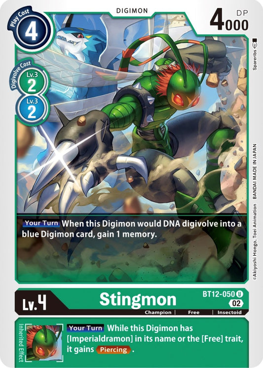 Image for Stingmon (BT12-050 U) (Across Time) - Digimon Card Game