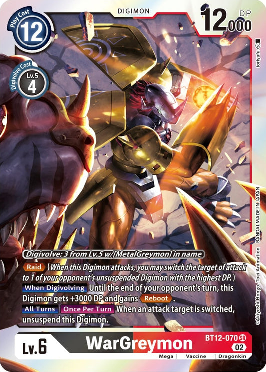 Image for WarGreymon (BT12-070 SR) (Across Time) - Digimon Card Game