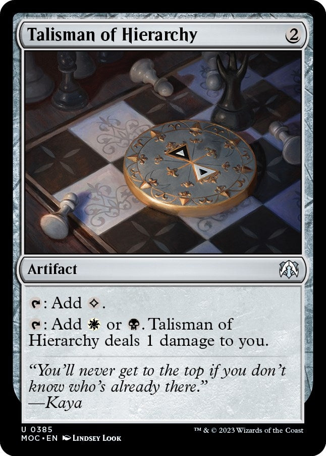 Image for Talisman of Hierarchy (385) (Commander: March of the Machine) - Magic: The Gathering