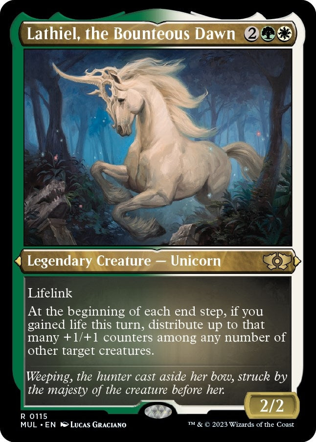 Image for Lathiel, the Bounteous Dawn (Foil Etched) (115) (March of the Machine: Multiverse Legends) - Magic: The Gathering