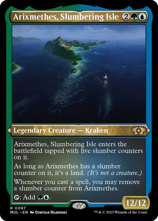 Image for Arixmethes, Slumbering Isle (Foil Etched) (97) (March of the Machine: Multiverse Legends) - Magic: The Gathering