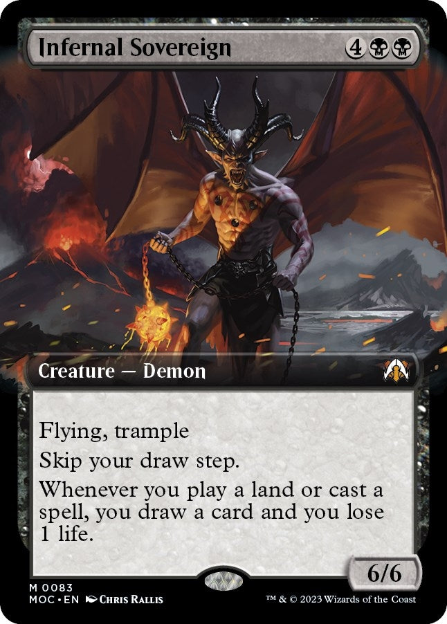 Image for Infernal Sovereign (Extended Art) (83) (Commander: March of the Machine) - Magic: The Gathering