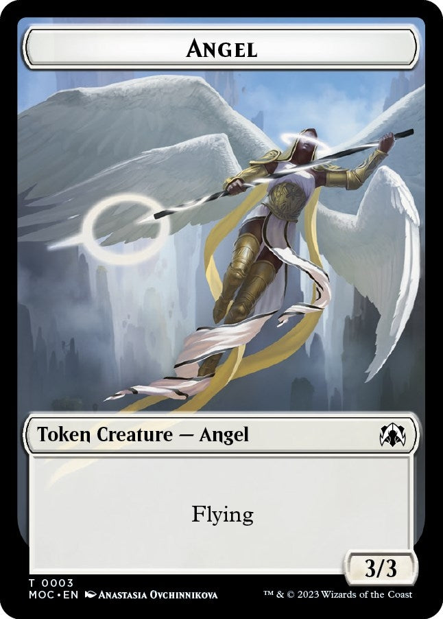 Image for Angel // Demon Double-Sided Token (3 // 18) (Commander: March of the Machine) - Magic: The Gathering