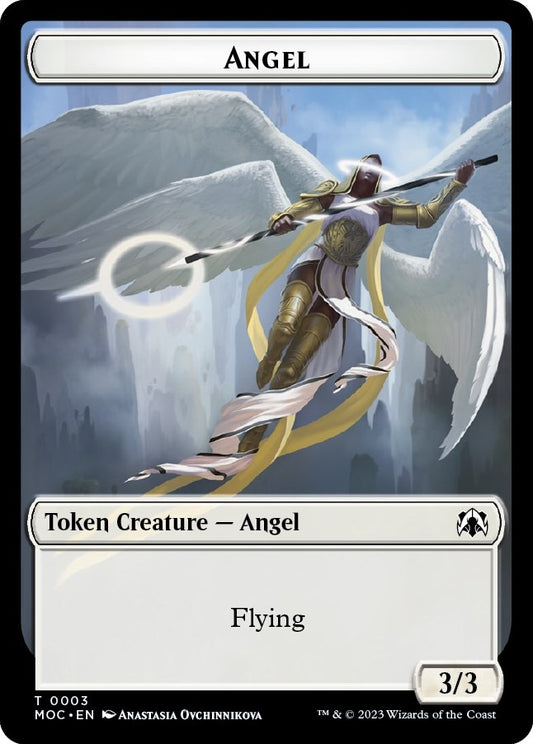 Image for Angel // Demon Double-Sided Token (3 // 18) (Commander: March of the Machine) - Magic: The Gathering