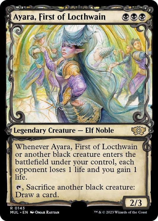 Image for Ayara, First of Locthwain (Halo Foil) (143) (March of the Machine: Multiverse Legends) - Magic: The Gathering