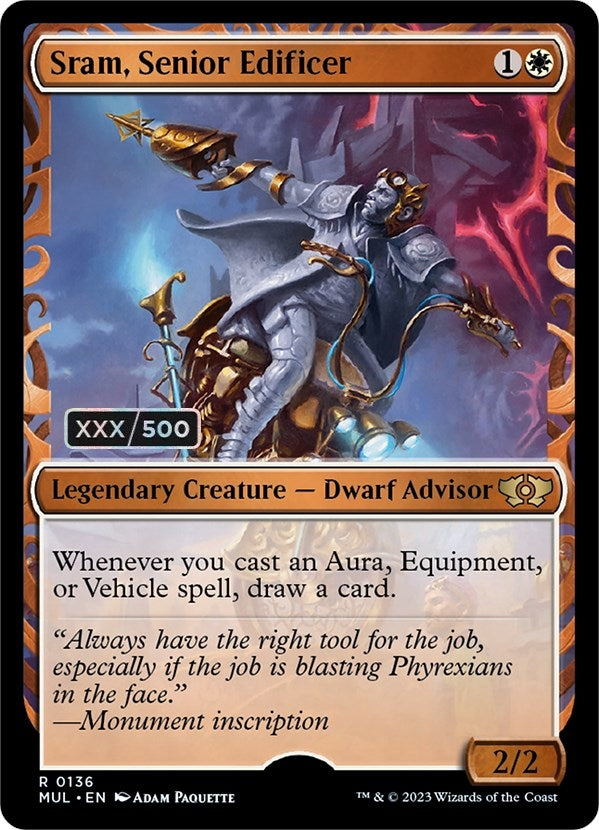 Image for Sram, Senior Edificer (Serial Numbered) (136) (March of the Machine: Multiverse Legends) - Magic: The Gathering